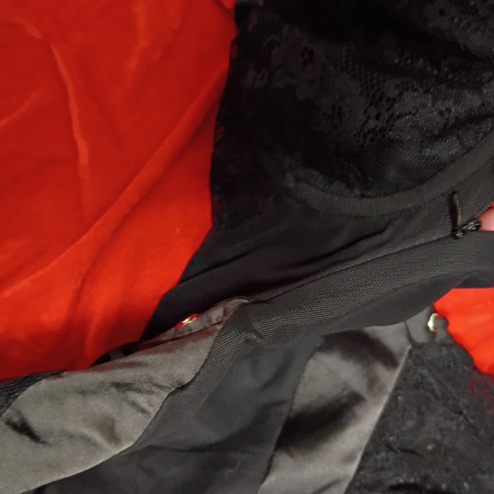 Black Lace-Up Women's Lingere - Picture 7 of 9